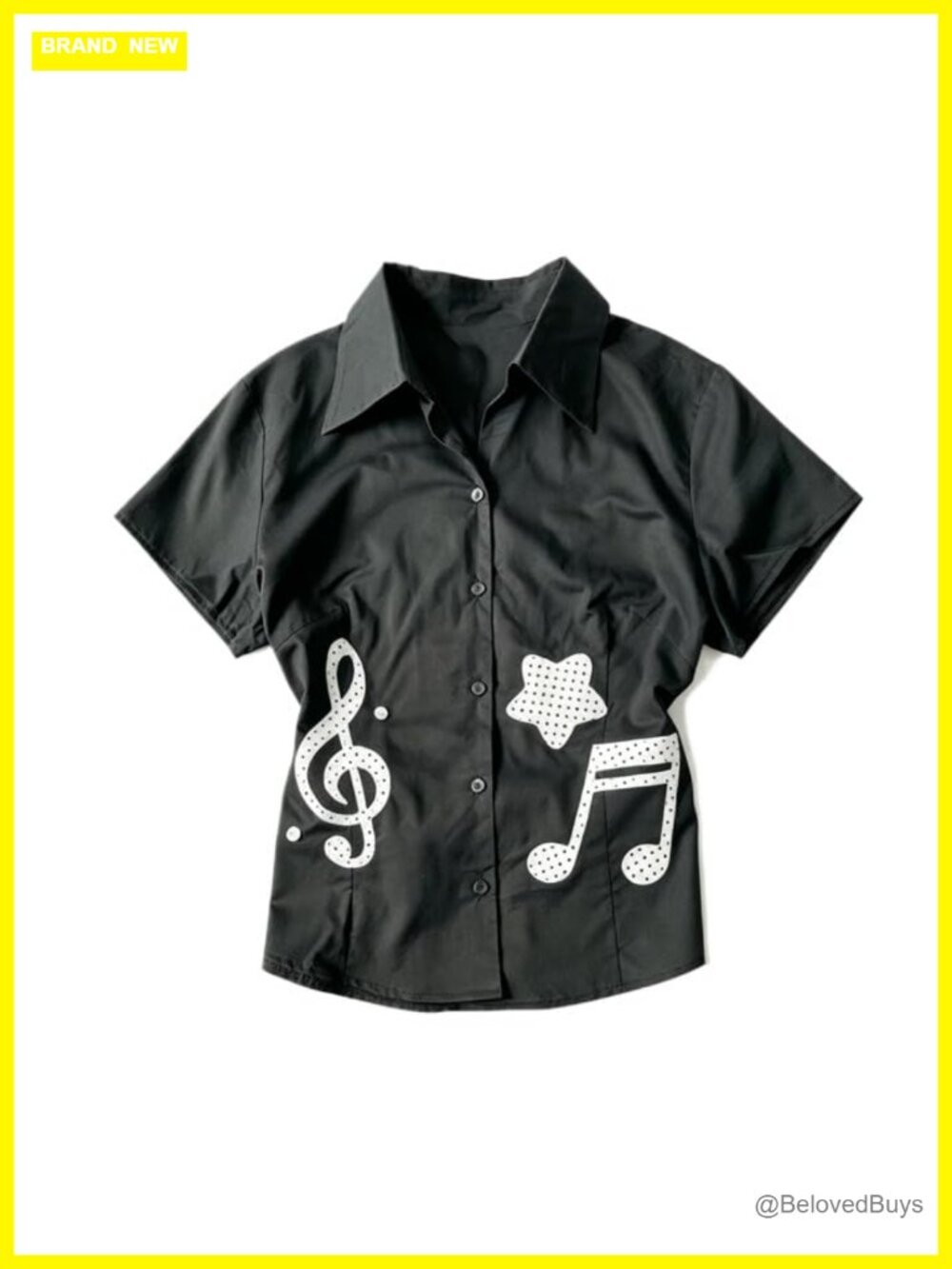 Womens Y2K Graphic Tee Short Sleeve V-Neck Polyester T-Shirt